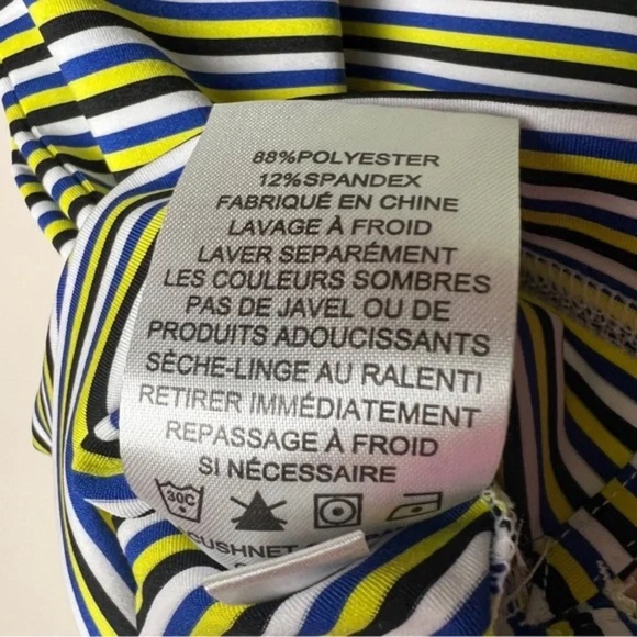 FootJoy Golf Performance Men's Striped Polo Shirt - Black and Yellow - Picture 7 of 10